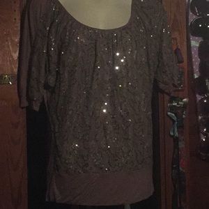 Sequin top.